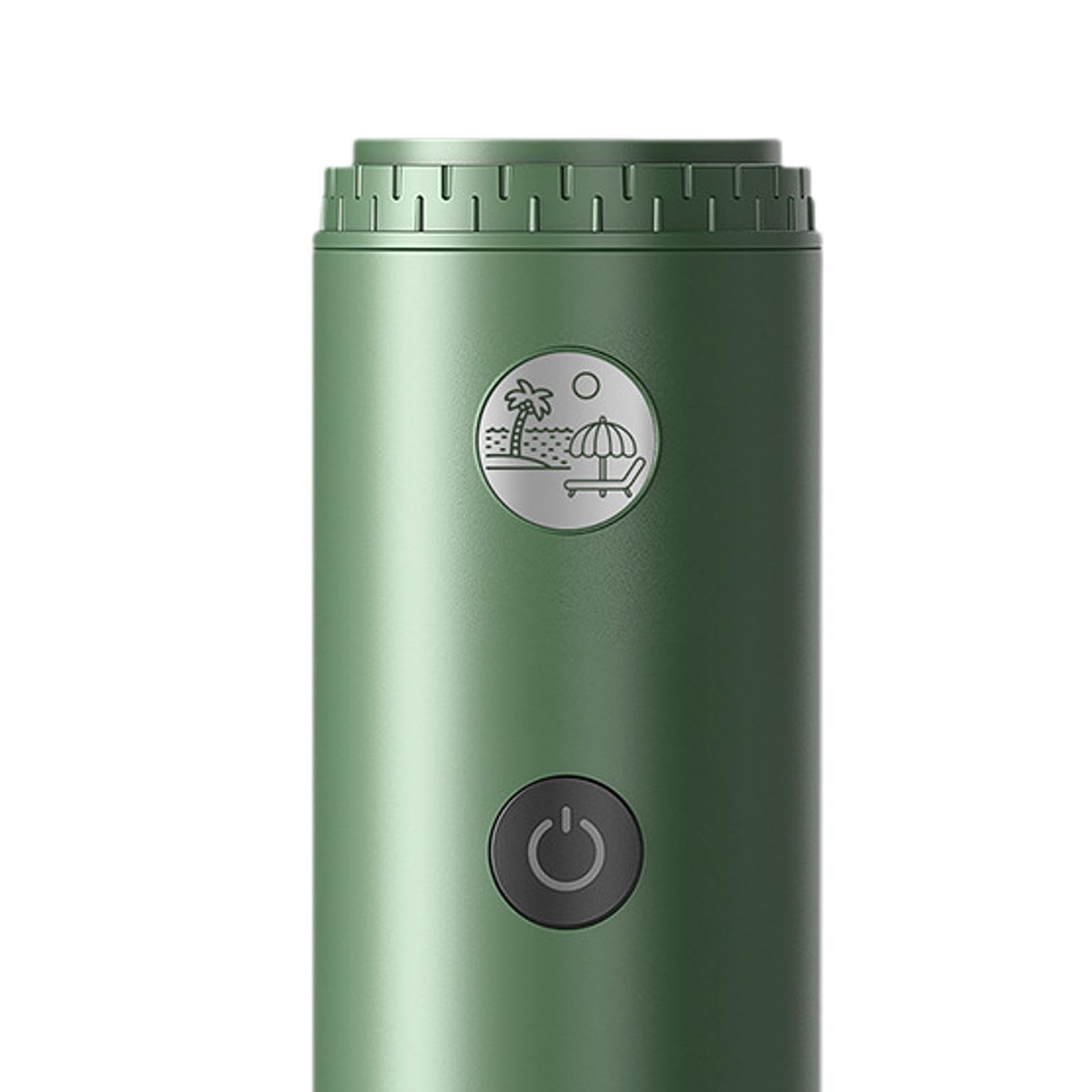 Cafetera Eléctrica de Espresso, de Funcionamiento Manual, con Conexión USB-C. Mini Cafetera Portátil de Mano para Oficina Y Camping, Verde, Individual