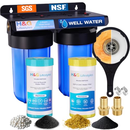 H&G Lifestyles Iron Filter for Well Water