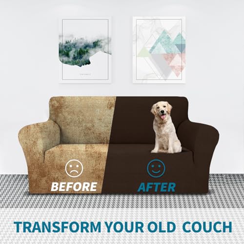 YSTELLAA Stretch Sofa Überzug 2 Sitzer, Sofaschoner rutschfest Mit Armlehne, Dicke Sofabezug Für Hunde Katzen Und Haustiere… – Ansicht 6