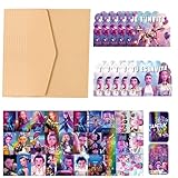 20 unidades de tarjetas de invitación de cumpleaños para niñas y niños, tarjetas de invitación de cumpleaños, tarjetas de invitación con 10 sobres y 10 tarjetas, invitaciones de cumpleaños