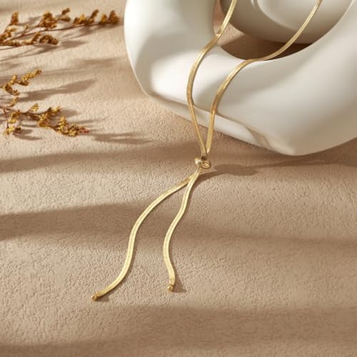 Image of Tewiky Layered Necklaces for Women 14k Gold Plated Chain Necklace Set