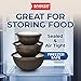 Bakken Master 12 Piece Plastic Nesting Bowls with Lids - Mixing Bowls Set includes 6 Prep Bowls and 6 Lids, BPA-Free, Reusable Meal Prep Containers, Microwave, Freezer & Dishwasher Safe, Brown