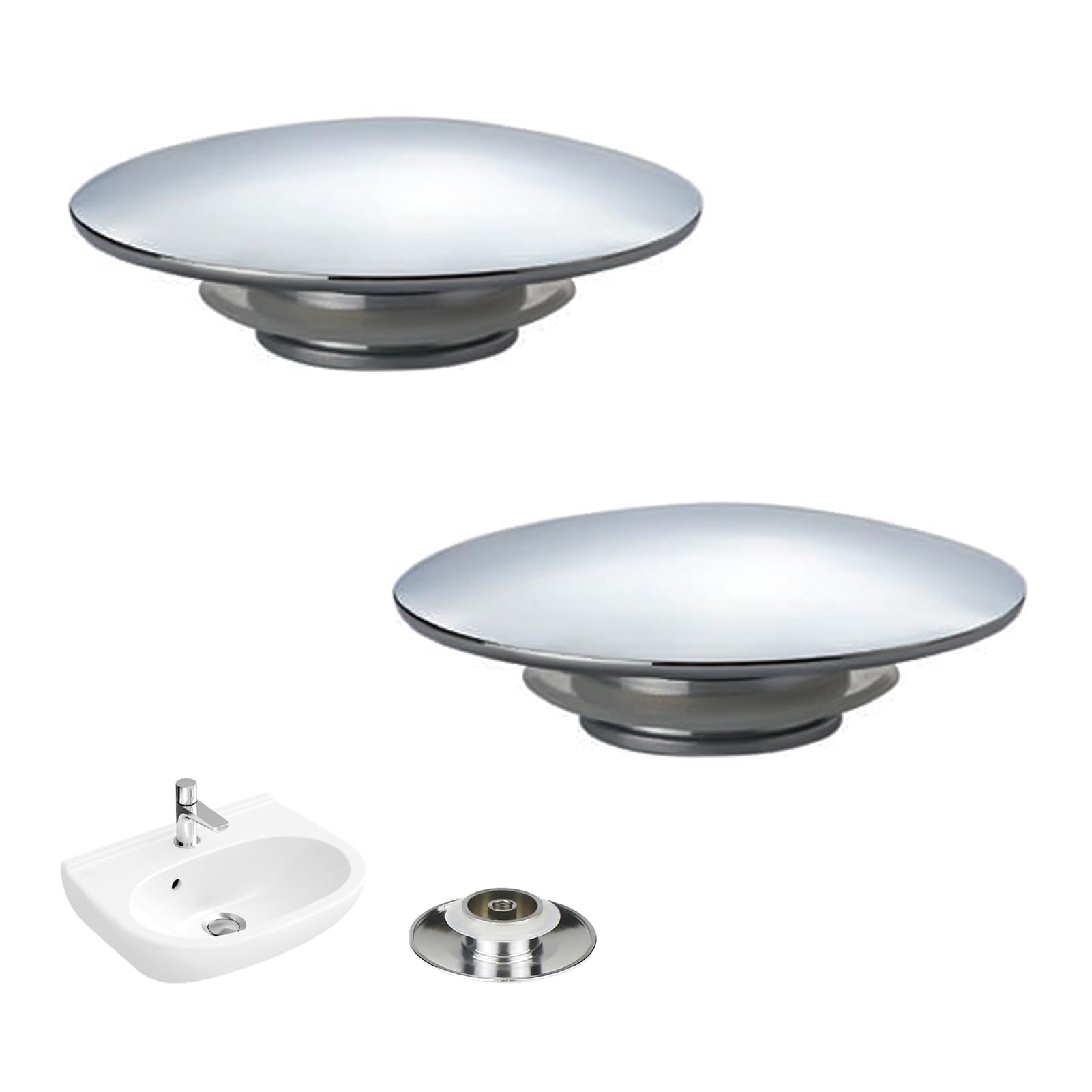 2 Sink Plug Replacements, Pop-up Bathroom Sink Plug Replacement, Brass Push-in Plug Suitable For 36 MM-39 MM, For Use In Kitchens And Bathrooms, 67 MM - View #6