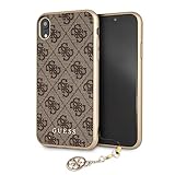 Aussparung für Kameralinse Guess - Charms 4G - Apple iPhone XR Hülle Cover Case Handyhülle Schutzhülle, Braun