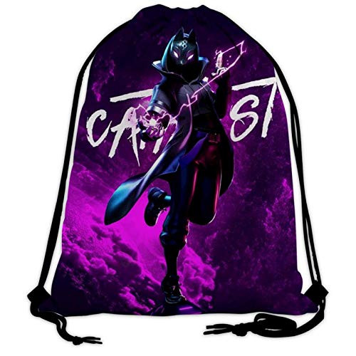 Zooshum Dark for-tNight Catalyst Gym Sack Bag Lightweight Trip Drawstring Backpacks Knapsack Sport Rucksack