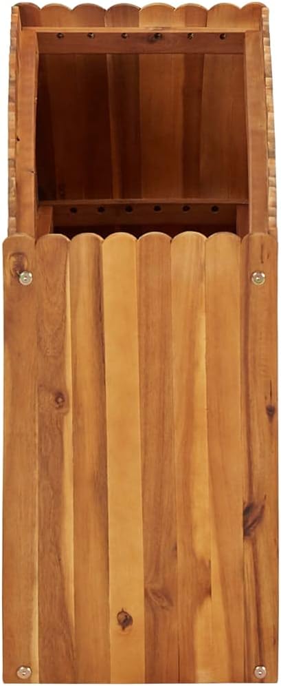 Garden Raised Bed 39.3"x11.8"x19.6" Solid Acacia Wood Lawn Planters