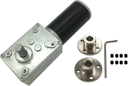 BRINGSMART Motor de engranaje helicoidal CC de 12 V 40 rpm con acoplamientos de brida de 0.315 in, motor invertido autobloqueante de 22.0 lbs.cm,
