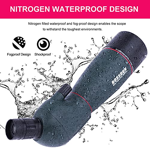 25-75x70 Spektive mit Stativ, Zoom Wasserdichtes BAK4 Prisma-Monokular-Teleskop für Vogelbeobachtung, Zielschießen… – Bild 6