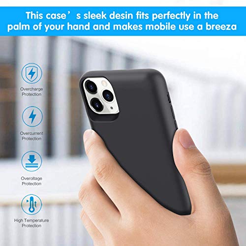 Qtshine Battery Case For Iphone 11 Pro Max, [7800Mah] Protective Portable Charging Case Rechargeable Extended Battery Pack For Apple Iphone 11 Pro Max(6.5 Inch) Backup Power Bank Cover - Black #TOP4