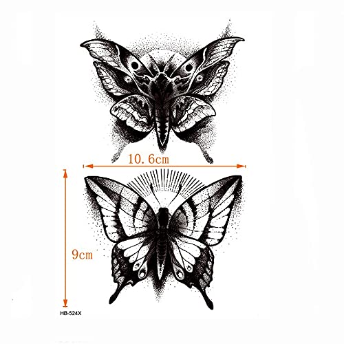 Vista 3 de Pegatinas de tatuaje temporal negro Arte corporal Flash tatuaje mangas tatuajes temporales tatuaje pegatinas temporales para hombres