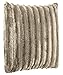 Brandsseller Coussin en Fourrure synthétique - Coussin Aspect Vison - Ultra Souple et Doux avec garnissage - Dimensions: 50 x 50 cm - Taupe/Gris