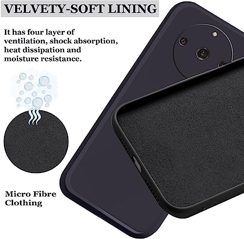 Image of A rtistque Liquid Silicone Back Cover Case for Realme 11 Pro /Pro Plus /Narzo 60 Pro 5G Matte Shockproof TPU Soft Flexible with Camera Protection - Black