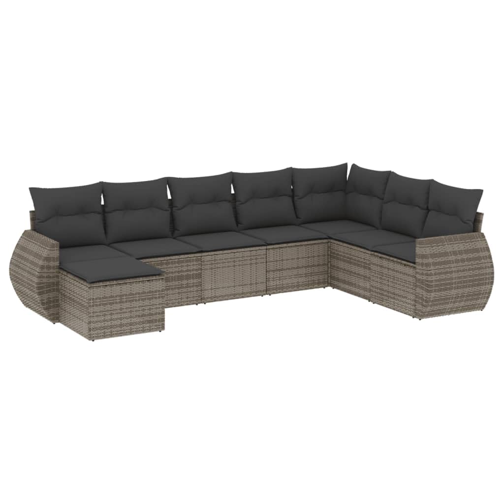 Salon de jardin résine tressée 8 pcs modulable contre le manque de place