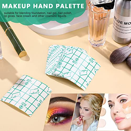 MAYCREATE® 100Pcs Hand Palette for Makeup PU Film Makeup Palette Artist Must Haves Waterproof Transparent Adhesive Makeup Mixing Tape for Foundataion Blending (2.4''x2.4",... - Image 5