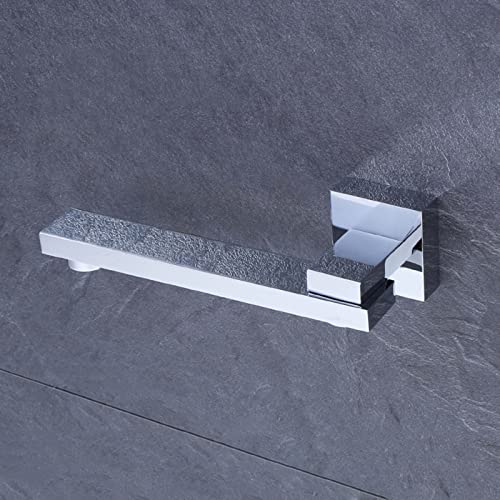 DERBUT Beccuccio per Vasca Beccuccio per Vasca da Parete Pieghevole Rotazione di 180 ° Rubinetto per Vasca da Bagno Cromato Beccuccio Sistema Doccia Beccuccio Senza deviatore