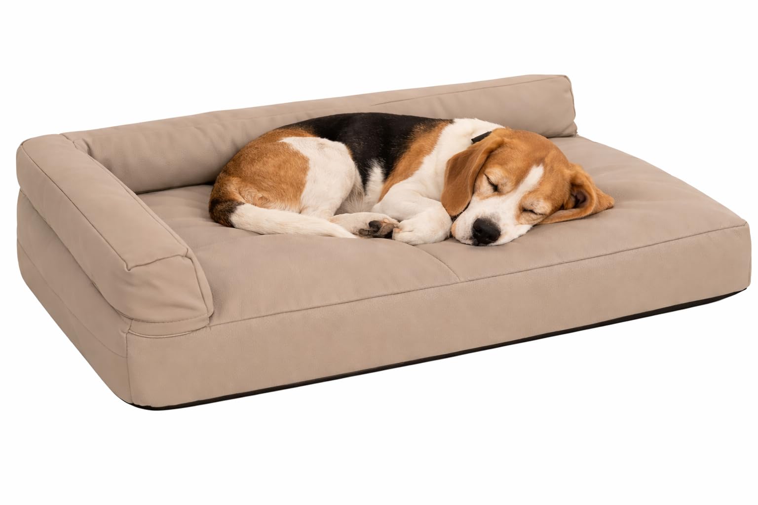 Sofa Odet rectangle beige 90x60x16cm pour grand chien et chat