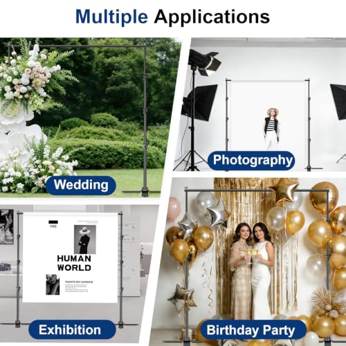 EMART Backdrop Stand Heavy Duty, 10x10Ft Pipe and Drape Stand, Adjustable by EMART - Used condition - Image 6