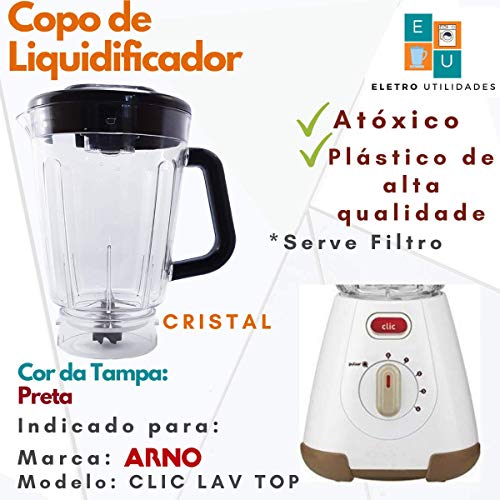 Copo para Liquidificador Arno Clic Lav Top Preto