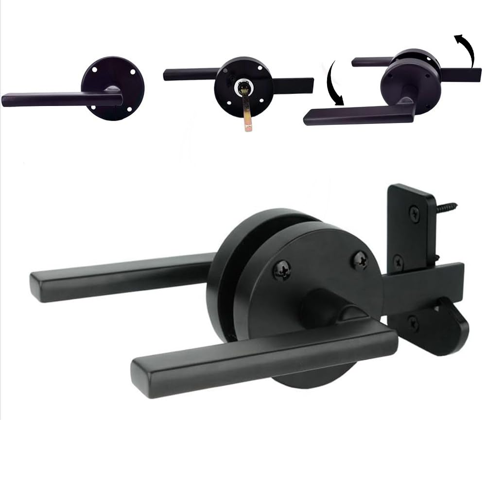 Gate Latch for Wooden Fence Double Side Gate Latch Heavy Duty Swinging Door Latch Gate Hardware for Outdoor Fence, Wooden Gates, Pool Gate, Backyard, Gardens (L)-picture-21