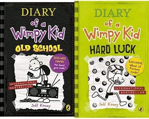 Diary of a Wimpy Kid: Old School (Book 10)+Diary of a Wimpy Kid: Hard Luck(Set of 2books)