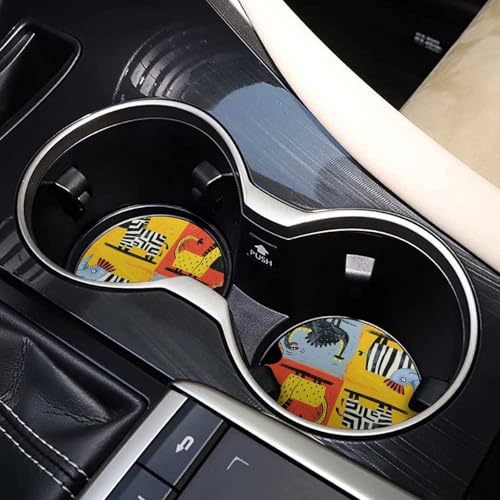 Portavasos para auto con diseño de animales, paquete 2 unidades miniatura 7