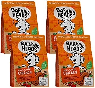 Barking Heads Complete Dry Dog Food 1kg x 4 - Adult All Hounder Bowl Lickin' Goodness Chicken - Natural Everyday Immunity & Vitality - Vet Approved