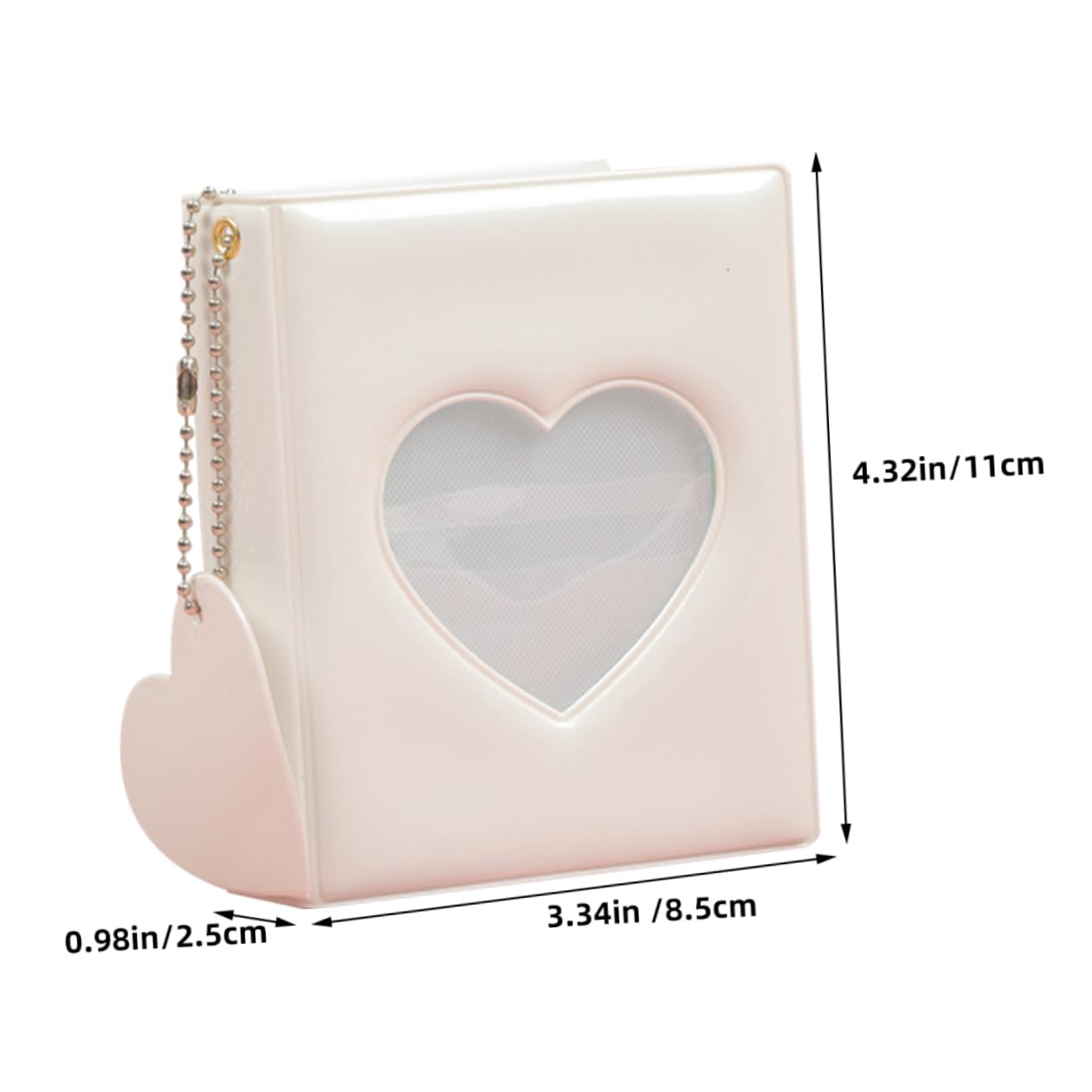 PRETYZOOM Love Heart Pendant Photo Album Mini Photocard Binder Diy Photo Scrapbook