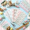 HunnmingRe 20 Pcs 10''x10'' Floral Greenery Quilting Fabric Square Watercolor Pink Green Quiltted Fabric Bundle Butterfly Plaid Precuts Printed Sewing Material for Spring DIY Craft Patchwork Supplies #2