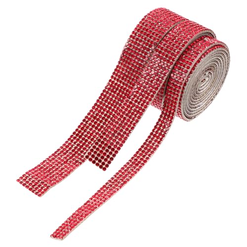 VILLFUL 3 Rollos Cintas Autoadhesivas de Strass Brillantes para Manualidades de Tiras Decorativas de Diamantes Imitación para Ropa Bolsos y Decoración DIY