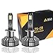 Alla Lighting H1 LED Headlight Bulbs, 10000Lms 600% Brighter 6000K~6500K Xenon White, High, Low Beam Conversion Kits Replacement Bulbs