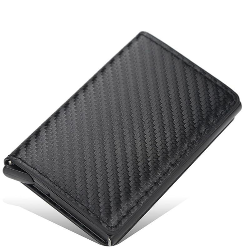 Carteira RFID Preta com Porta Cartões Compacta e Elegante Segurança e Estilo para o Dia a Dia