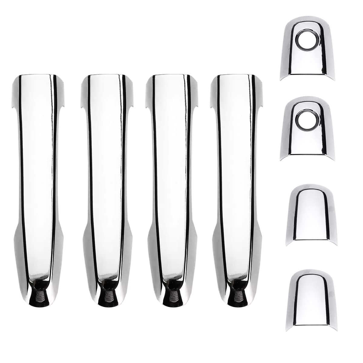 Fesfoc One Color 8Pcs For Mitsubishi L200 Triton Pickup 2006-2014 Chrome Door Handle Cover