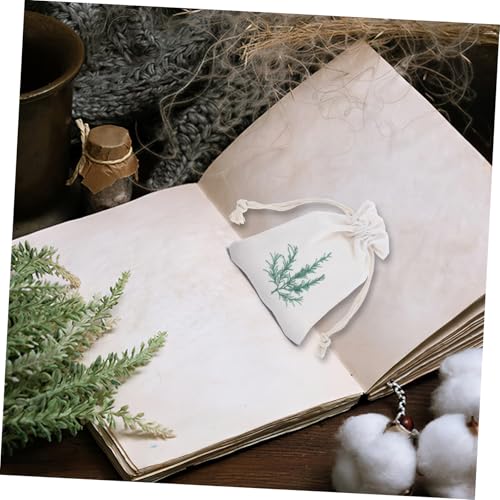 Bolsas de almacenamiento con cordón impresas hoja lavanda 10 piezas miniatura 4