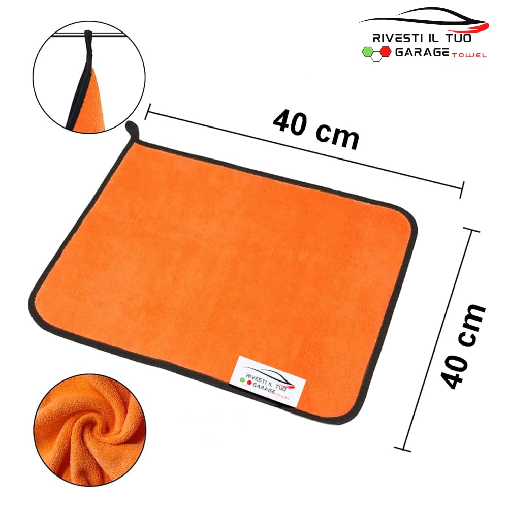 Juego de paños de microfibra, multicolor, alta absorción, ultra suaves y sin arañazos, reutilizables y absorbentes, aptos para coche y hogar, 40 x 40, 800 g/m² (10)