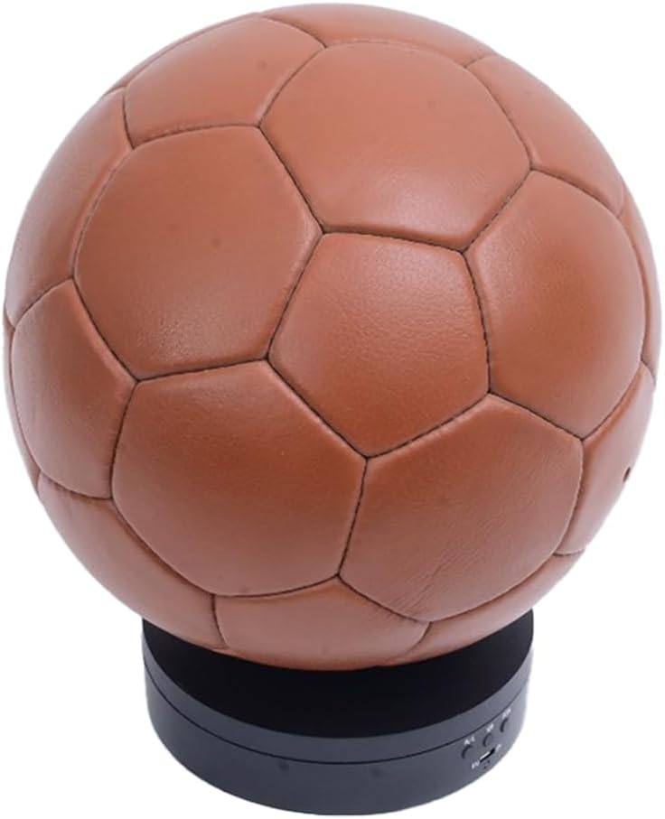 Vintage Antique Leather Soccer Ball Size 5 – Classic Light Brown Football for Display, Training, Collectors, Retro Sports Decor, Gift Idea