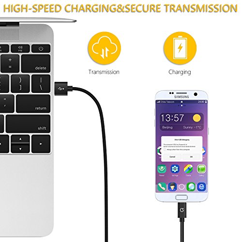 Cavo Micro USB,Gritin[3 Pezzi:1m,1.5m,2m] Nylon