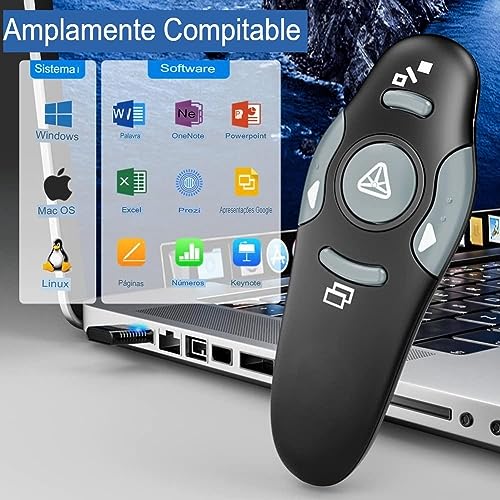 Apresentador Slide Apontador Laser Controle Sem Fio C/nf-e