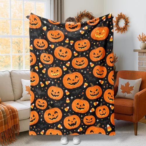 Couverture Halloween en flanelle légère contre les frissons d'automne