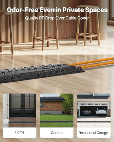 Protector de cables para suelo de alta resistencia transituable VEVOR 2