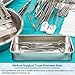 Fabbay Medical Surgical Trays 201 Stainless Steel Tray Dental Instruments Organizer Holder Sterilized Metal Box with Lid and Handle Grip for Medical Surgical Dental Instruments(12 Inch)