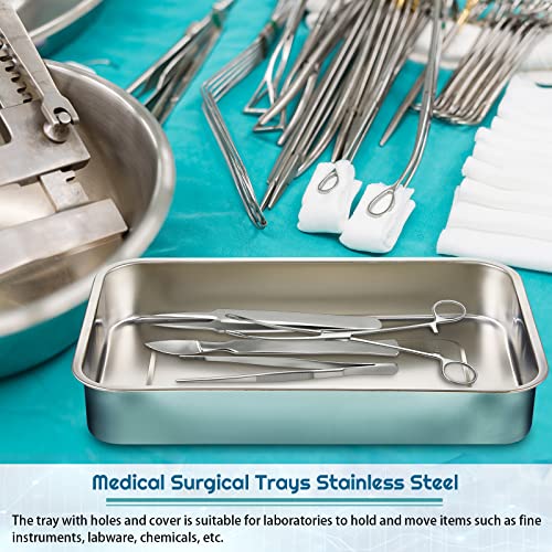 Fabbay Sterilization Tray, 201 Medical Surgical Trays, Stainless Steel Box with Lid and Handle, Multi-Purpose Organizer for Medical, Dental, Surgical and Lab Supplies(12 Inch) by Fabbay - Image 5