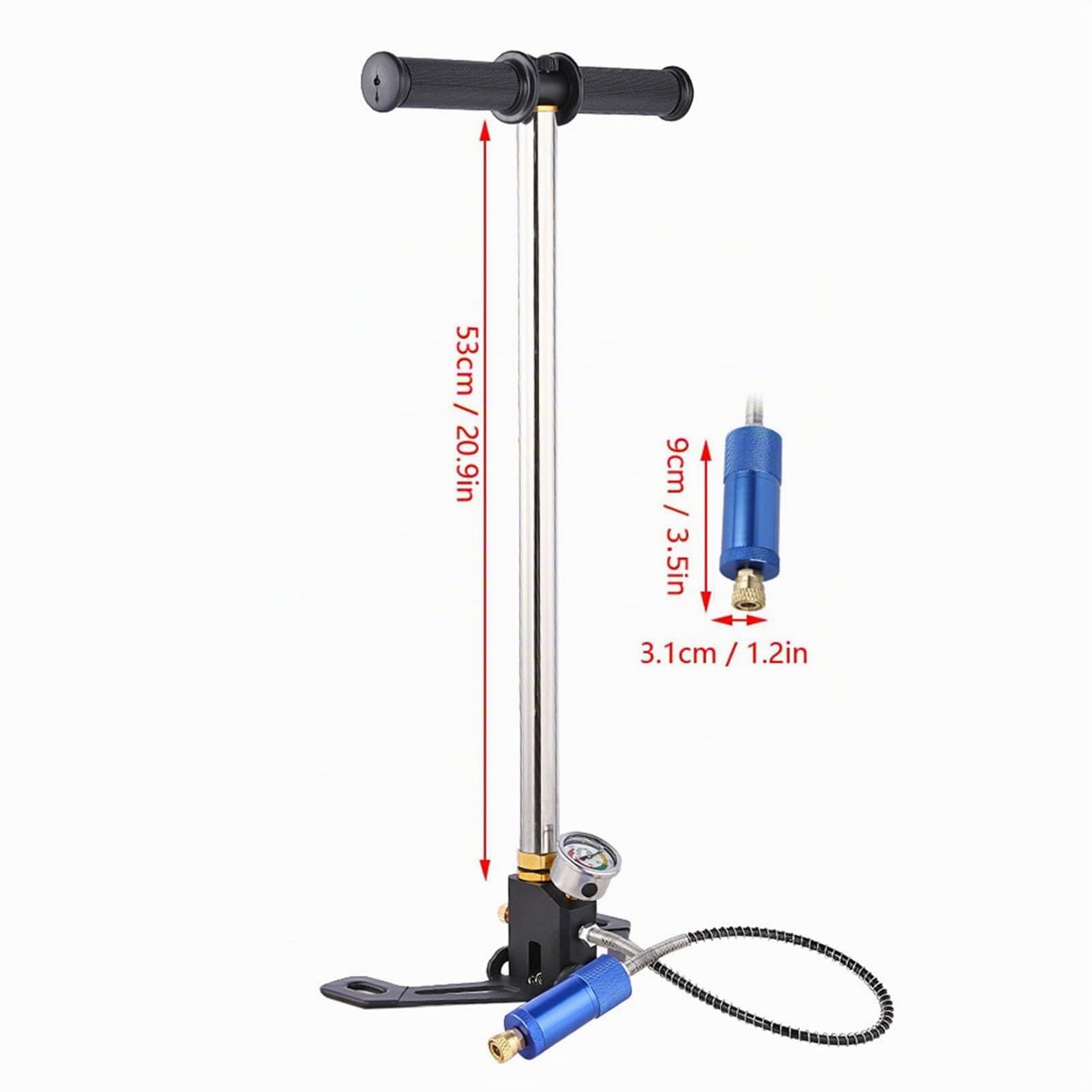 Mini-Sauerstofftankpumpe, Tragbares Tauchtank-Set, Tauchausrüstung mit Manometer-Regler