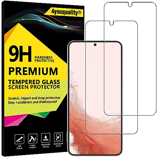 4youquality Screen Protector for Samsung Galaxy S22 5G Tempered Glass Film 2-Pack [LifetimeSupport][Impact-Resistant][Anti-Scratch]