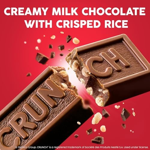 CRUNCH Full-Size Candy Bar, Creamy Milk Chocolate with Crunchy Crisped Rice, 36 Individually Wrapped Bars, 1.55 oz Each - 2