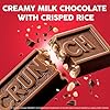 CRUNCH Full-Size Candy Bar, Creamy Milk Chocolate with Crunchy Crisped Rice, Single Bar, 1.55 oz