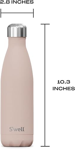 Miniatura 2 de S'well Botella de agua de acero inoxidable de 17 onzas líquidas, sal del Himalaya, recipientes aislados al vacío de triple capa que mantiene las