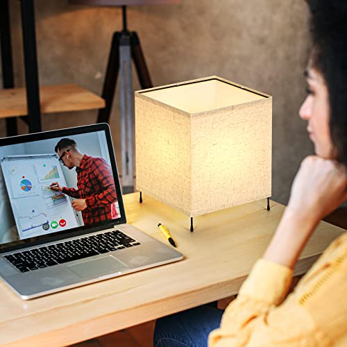 Caduke Bedside Table Lamp Set Of 2, Nightstand Desk Lamp For Bedroom Living Room, Modern Small Table Lamp With Linen Lampshade For Kids #TOP3