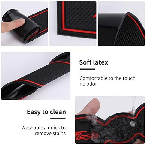 Auto Door Groove Pad Car Dust-Proof Gate Slot Cushions Car Door Slot Mat Car Interior Dcoration Mat for Ford Fiesta 09-14 Car Decorations (8pcs)
