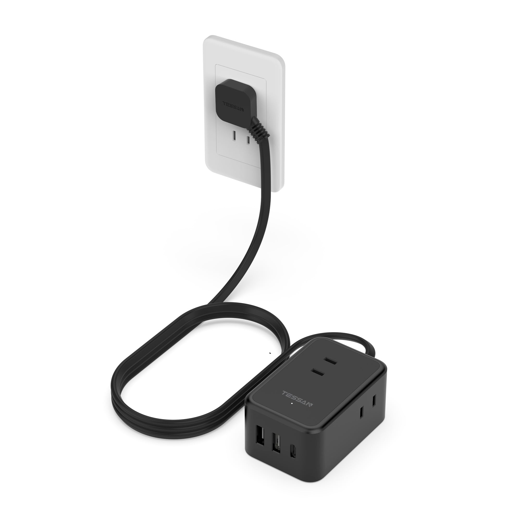 Amazon.co.jp: TESSAN 延長コード 2m 黒 薄型 電源タップ usb Amazon.co.jp: TESSAN 延長コード 2m 黒 薄型 電源タップ usb