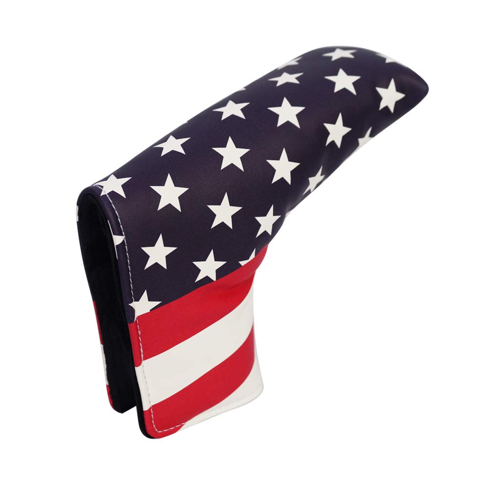 Golf Club Covers Blade Putter Cover Headcover Leather Magnetic Closure for Scotty Cameron Odyssey Taylormade Ping Gift for Men Women Golfer